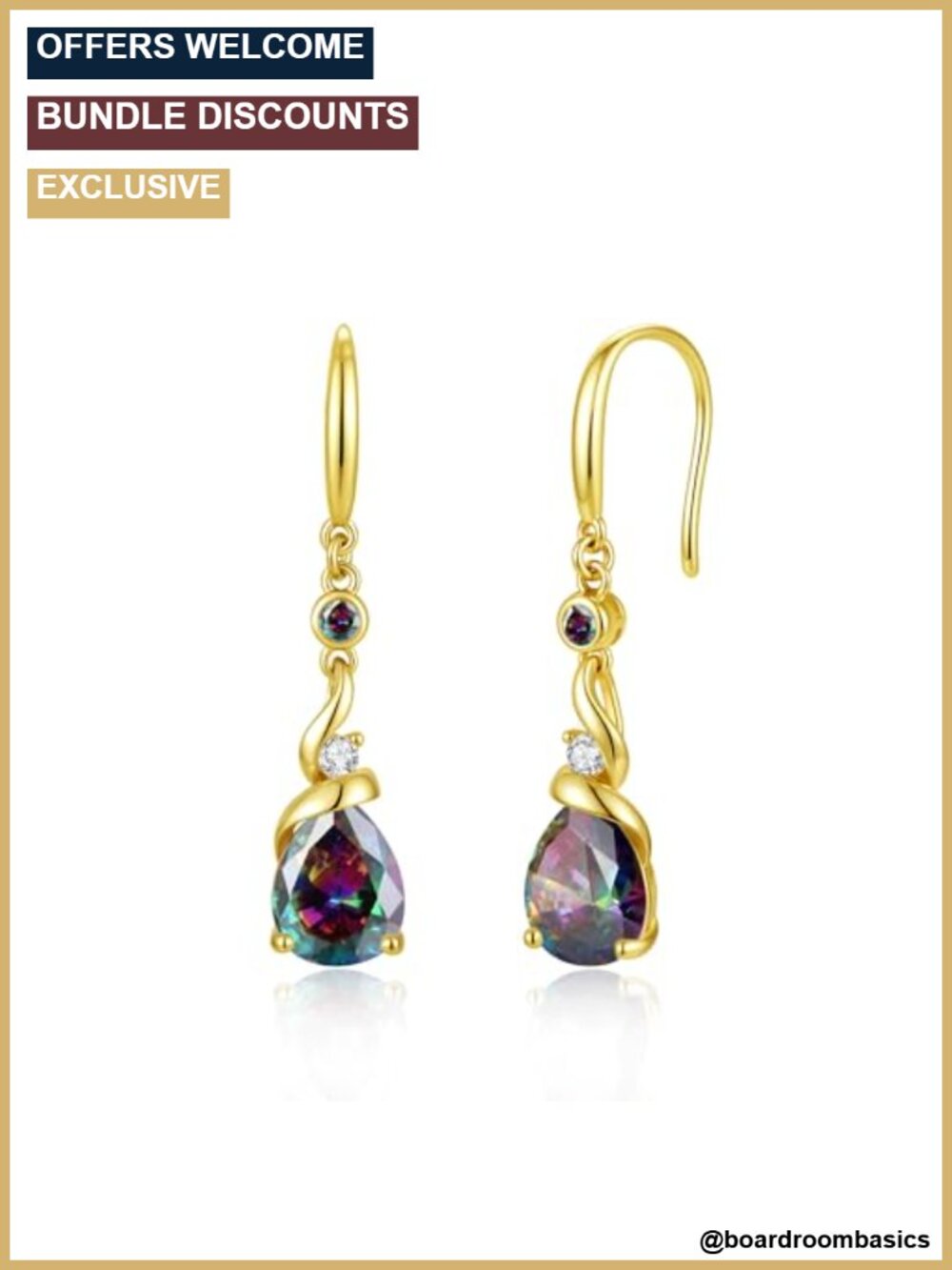 Sterling Silver Teardrop Dangle Earrings June Birthstone Zircon